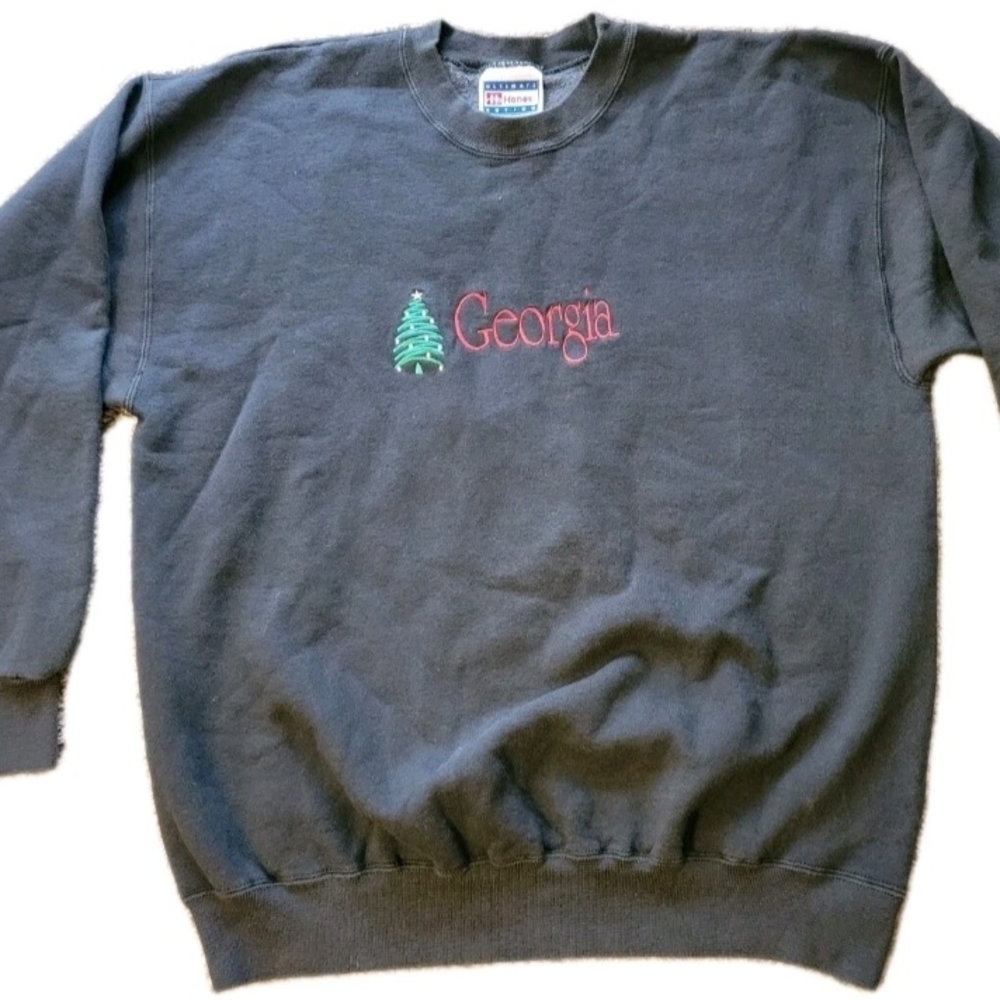 Georgia Embroidered Black Sweater